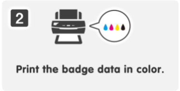 Print the badge data in color.